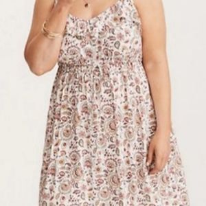 Torrid 1 floral paisley babydoll dress boho hippie